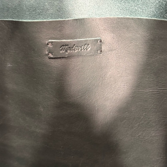 Madewell The Magazine Black Leather  Tote Bag Minimalist Business Casual - Picture 5 of 8